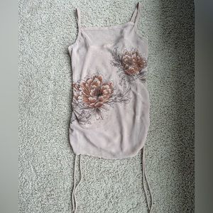 Forever 21 Sheer Nude Flower Top